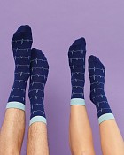 Медицинские носки с принтом Cardio blue